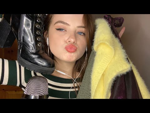ASMR ~ Clothing Show &Tell (Soft Whisper and Gum Chewing)
