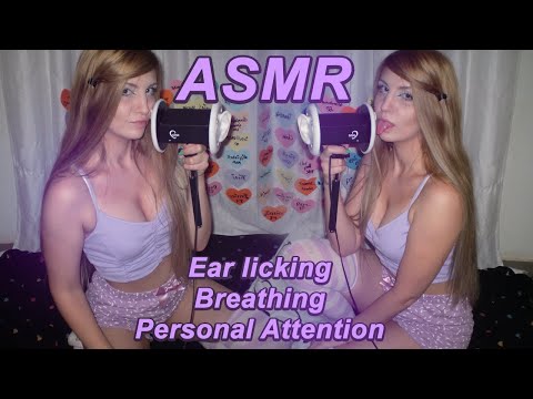 ASMR 👄Ear licking & Breathing & Personal attention 👅