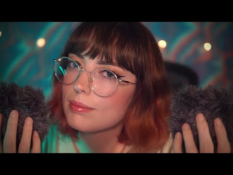 ASMR fluffy mic, mouth sounds & trigger words