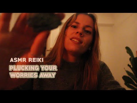 ASMR REIKI to soothe your worries and anxiety 🌙  hand movements, plucking and cord cutting