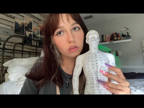 ASMR | giving you a FULL body massage 🩻🎙️ (acupuncture doll, long nails, + more)