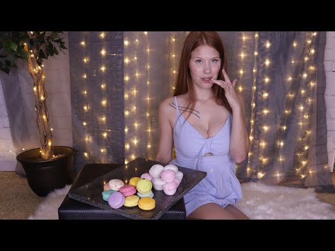 [ASMR] Mochi Ice cream, Macarons and Mouth Sounds