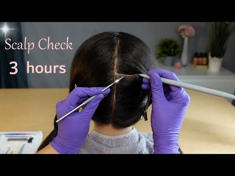 Most Relaxing Scalp Check Compilation: 3 Hours for Deep Sleep (No Talking)