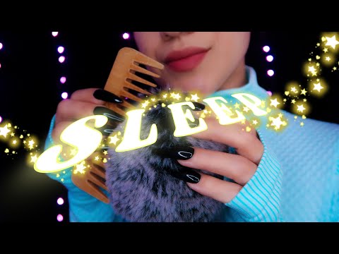 ASMR Relaxing Hair/Mic Brushing with Comb ~Comforting~ + Rain sounds
