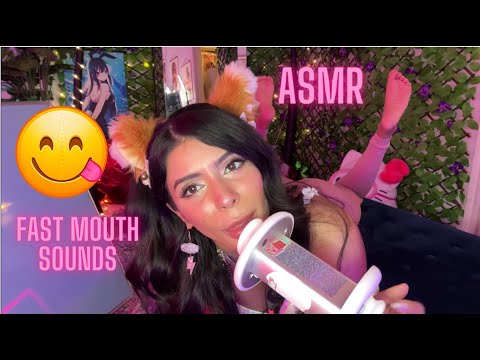 ☀️ ASMR CAT GIRL Fast Mouth Sounds for GAMERS, ADHD 👅 👀 | PERSONAL ATTENTION Bubbles, Eyes, Tapping