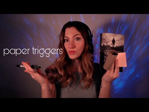 ASMR Paper Triggers (muffled sounds, page turning, reading, tapping, tracing, tapping etc..)