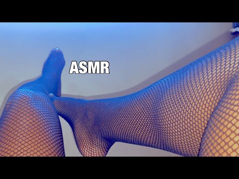ASMR | Fishnet Pantyhose & Feet Fabric Scratching