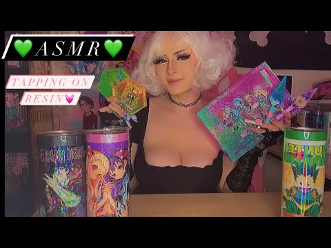 ASMR// tapping on my resin restock for my shop💕✨(whispering & tapping)