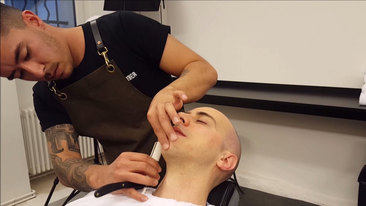 Nomad Barber - finishing touch Face Shave with Massage - ASMR no talking