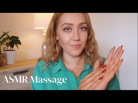 ASMR Massage Roleplay - Neck, Shoulders and Feet (Dry Propless Massage w/ Hand Sounds)