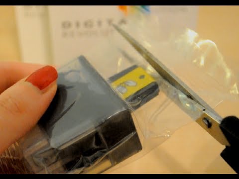 ASMR Sounds: Unboxing Printer Cartridges (Plastic, Cardboard and Cutting Sounds)