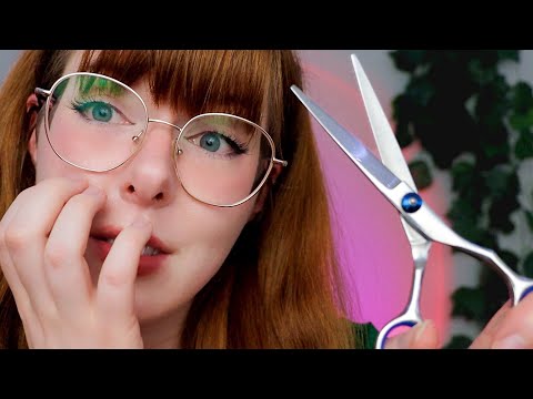 ASMR Obsessed Weird Girl Trims Your Hair (and breathes on you)
