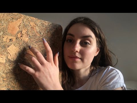 ASMR| (no talking) long nails tapping and scratching textured items