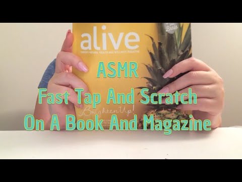 ASMR Fast Tap And Scratch On A Book And Magazine