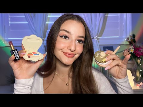 ASMR| Wooden Makeup on you! 🧚‍♀️ (Personal Attention, Wood Sounds, Brushing Sounds)