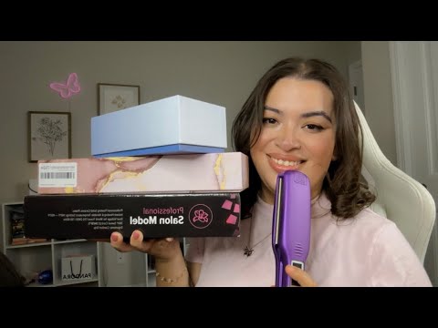 ASMR| You are in need of a new hair straightener- hair straightening & brushing 🩷