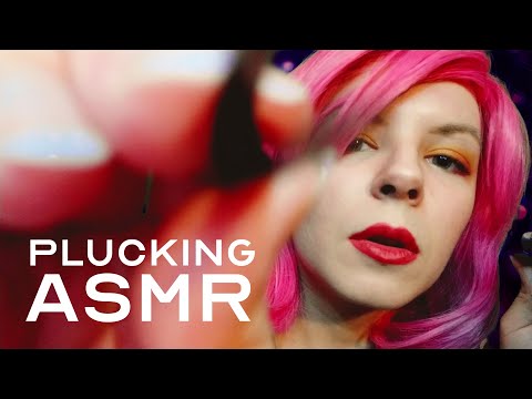 ASMR Fast and aggressive plucking, tweezing of negative energy and anxiety, personal attention