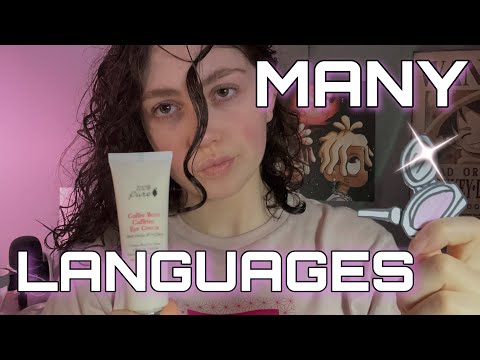 ASMR | Doing Your Makeup in Different Languages ( 🇹🇷, 🇲🇽, 🇧🇷, 🇫🇷 ) | Layered Sounds