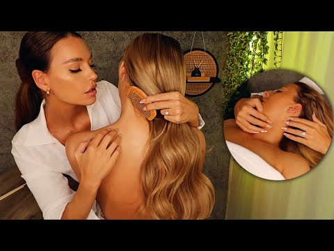 Real Person Hair Play & Skin Tracing ASMR | Face Tracing & Back Tracing With My Best Friend❤️