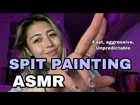 SPIT PAINTING ASMR, FAST, CHAOTIC - ANGELIC ASMR
