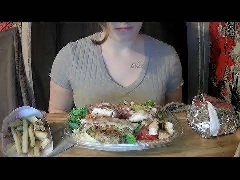 ASMR | Wendy's Salad Mukbang