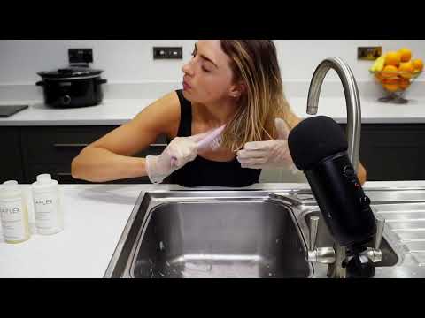 [ASMR] Olaplex | Over Sink Hair Wash | Nylon Gloves !!!