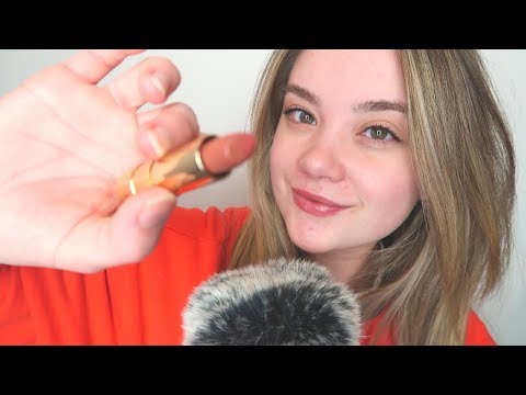 ASMR Relaxing MAKEUP Triggers! Up Close Ear To Ear Whispers, Tapping Sounds