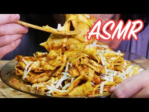 ASMR Pasta w/ Roasted Pepper Sauce *Vegetarian* ( Extreme Mouth Sounds ) 먹방 No Talking