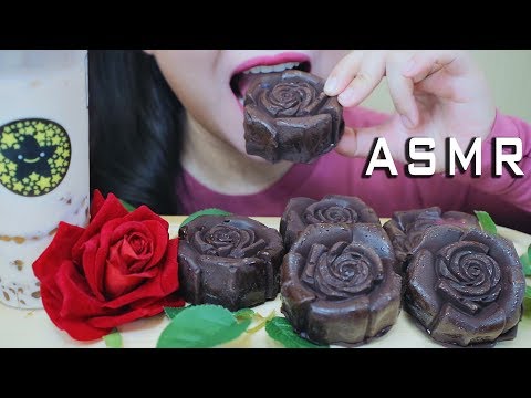 ASMR HOMEMADE ROSE CHOCOLATE ICE CREAM + TOCO TOCO BUBBLE MILK TEA , EATING SOUNDS | LINH-ASMR