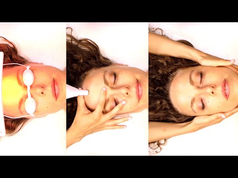 ASMR Facial Massage & Soothing Skin Care: Microdermabrasion & Red Light Therapy | Trophy Skin Review