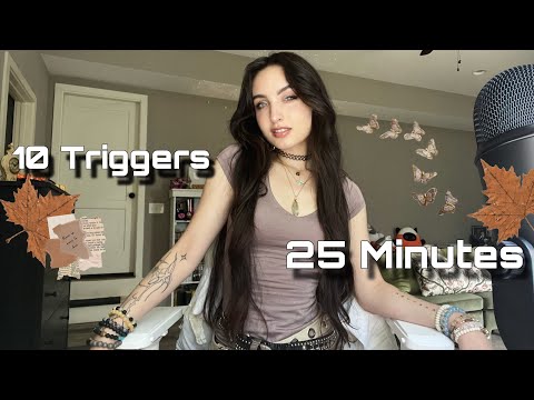 ASMR Doing 10 Fast & Aggressive Triggers in 25 Minutes ( Crystal Scratching, Phone Case Tapping + )