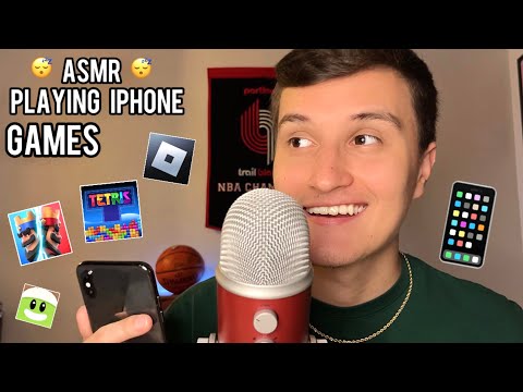 ASMR | Playing IPhone Games 📱💤 (whispering + gum chewing)