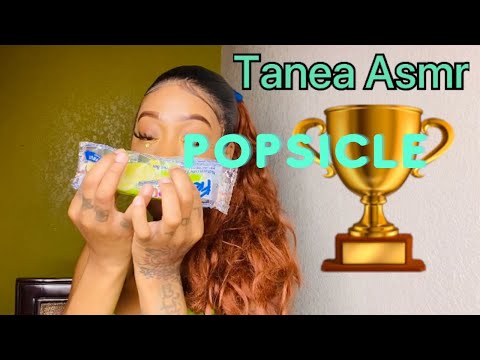 SUCKING A LIME MELTING POPSICLE ASMR ! Sweet Whisper No talk just EATING Trigger Sounds