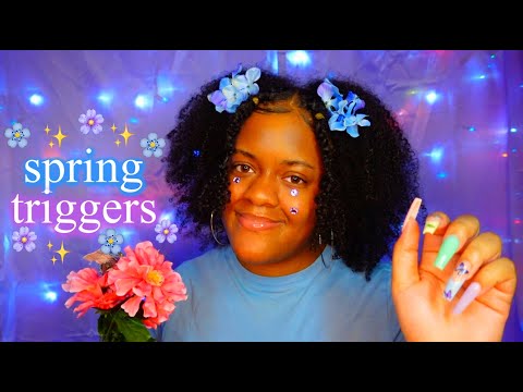 asmr - spring triggers that will help you relax & feel good 🌸♡✨ (taps, scratches + more... ♡)
