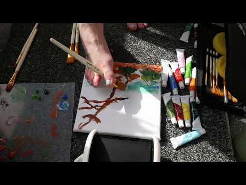 ASMR Painting With Feet | different scenes| Tingling Visuals