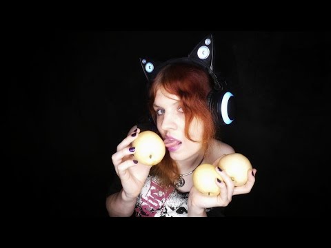 ASMR | Eating Asian Nashi Pear Apples (No Talking) | Eating Sounds
