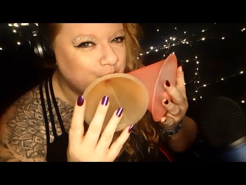 ASMR: Mouth sounds - NEW TRIGGER, smoking you| Funnels (Whispers)