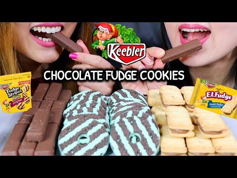 ASMR CHOCOLATE FUDGE COOKIES 초콜릿 쿠키 리얼사운드 먹방 チョコレートcoklat चॉकलेट | Kim&Liz ASMR