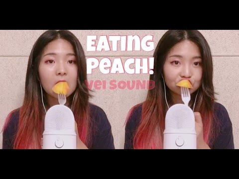 [한국어 Korean ASMR] 🇰🇷 복숭아 먹는 소리와 속삭임 Eating Peach & whispering