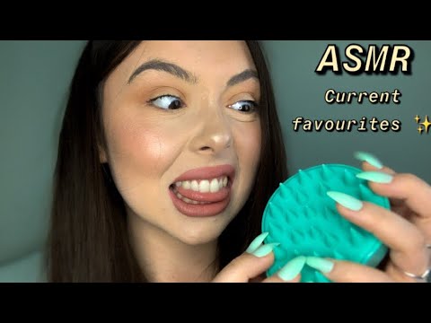 ASMR CURRENT FAVOURITES | MAKEUP, HAIRCARE + MORE