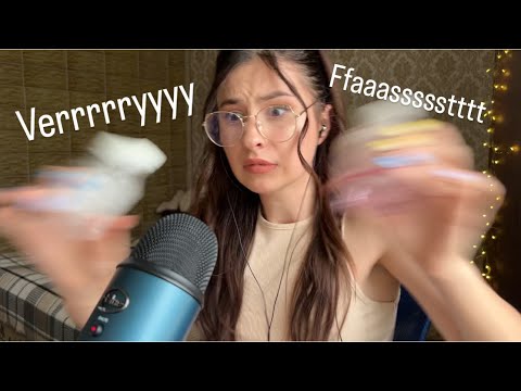 Asmr 600 fassst triggers in 60 minutes 💤 NO TALKING 💨 Fast sleep and relax ☺️