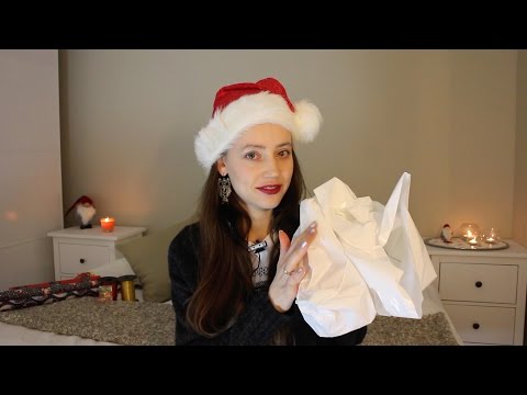 ASMR Whisper Christmas Gift Haul & Wrapping