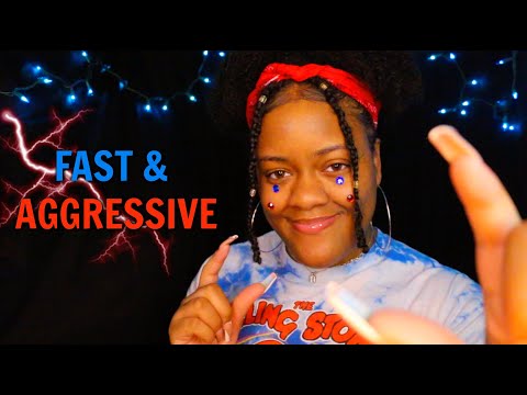 ASMR - ⚡ FAST & AGGRESSIVE TAKING AWAY YOUR BAD ENERGY ⚡| PLUCKING, EATING ETC. (✨SUPER CHAOTIC✨)