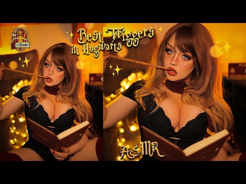 ASMR HERMIONE COSPLAY 🦁 BEST TRIGGERS IN HOGWARTS 🦁 ( tingles, tapping & more! )