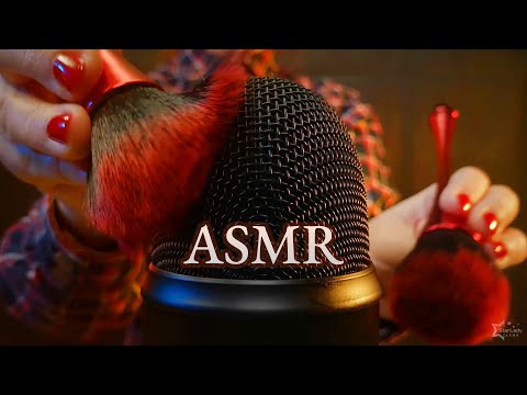 ASMR Mic brushing with different brushes