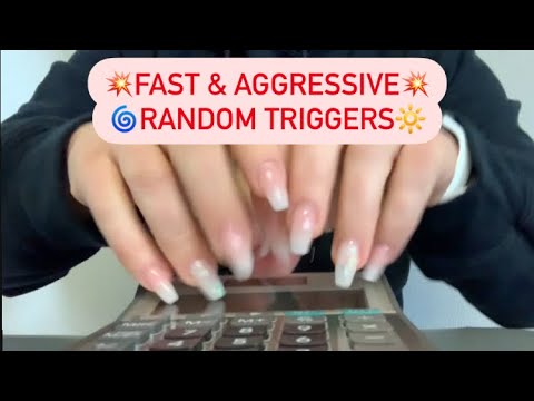⚡️💥 ASMR Fast & Aggressive // Random Unpredictable Triggers // Lofi