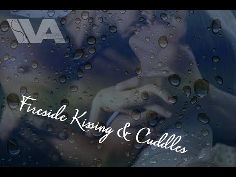 ASMR Kissing & Cuddles By The Fireplace Cabin Getaway ~ Girlfriend Roleplay Thunderstorm Close Up