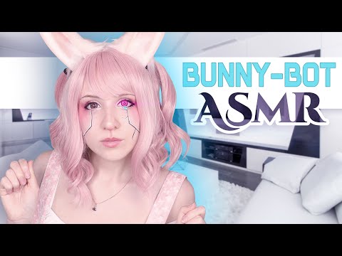 ASMR Roleplay - Futuristic Bunny-Bot ~ "Help Me, Please!" Discarded Cybot Test Model - ASMR Neko