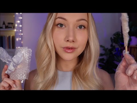 ASMR Crinkly Facial Treatment (tingly sticky sounds + gentle whispers)