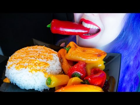 ASMR: Spanish Peppers & Hot Sriracha Mayo Rice ~ Relaxing Eating Sounds [No Talking | Vegan] 😻